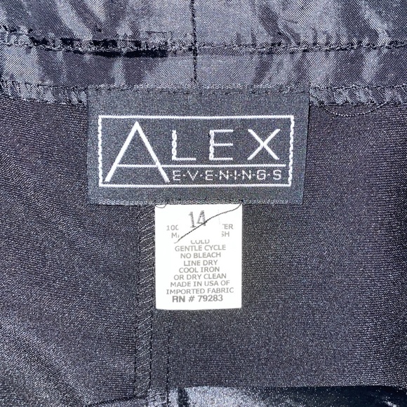 Alex Evenings flat front wide legged trousers - size 14- made in USA - Picture 4 of 7